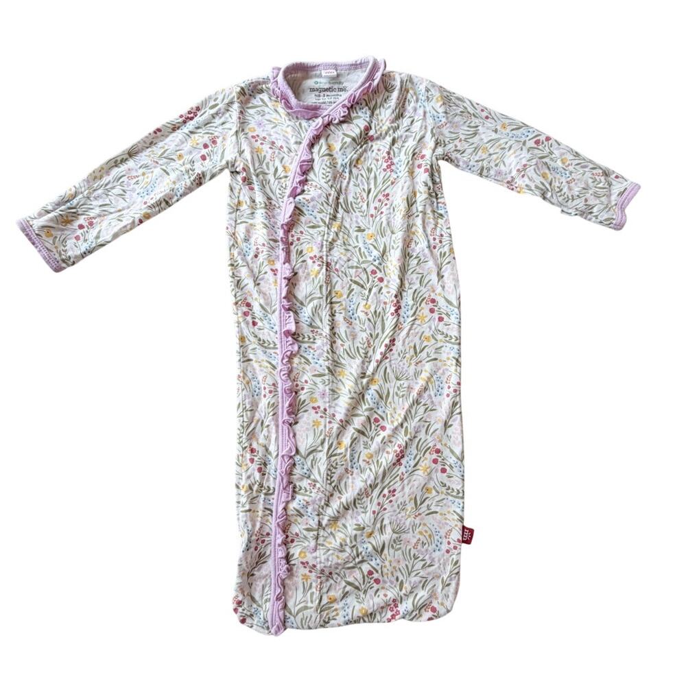 Magnetic Me Floral Sleep Gown EUC 0-3mo